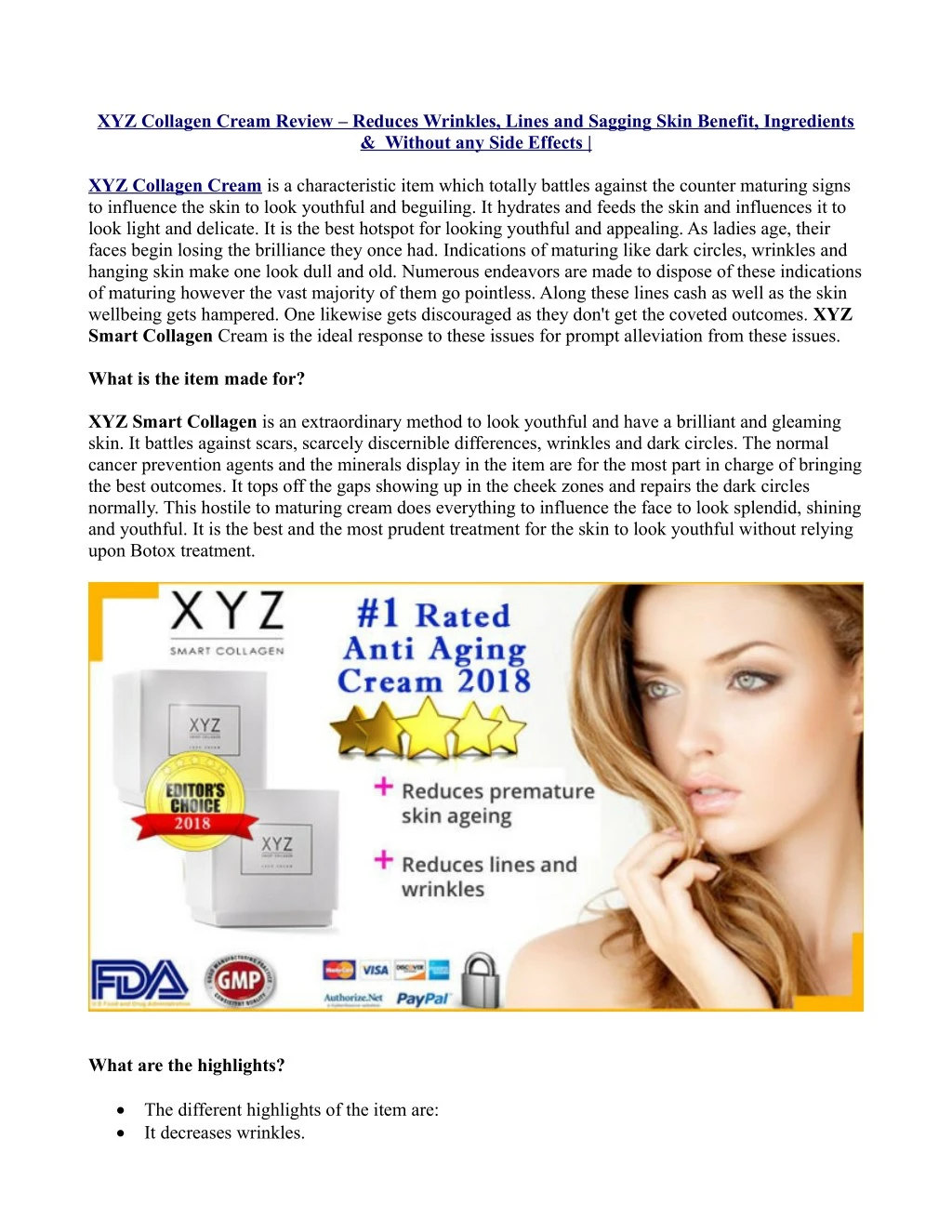 xyz collagen cream review reduces wrinkles lines