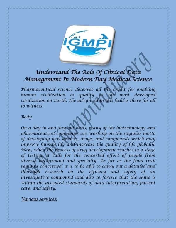 Best The Clinical Research! Clinical Data Management in India