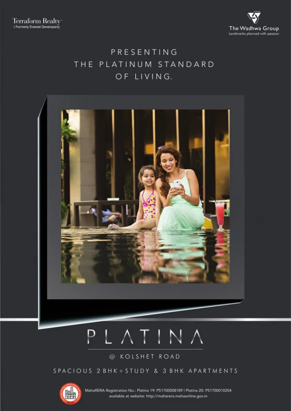 Spacious 2, 3 BHK Apartments in Kolshet Road, Thane - Platina