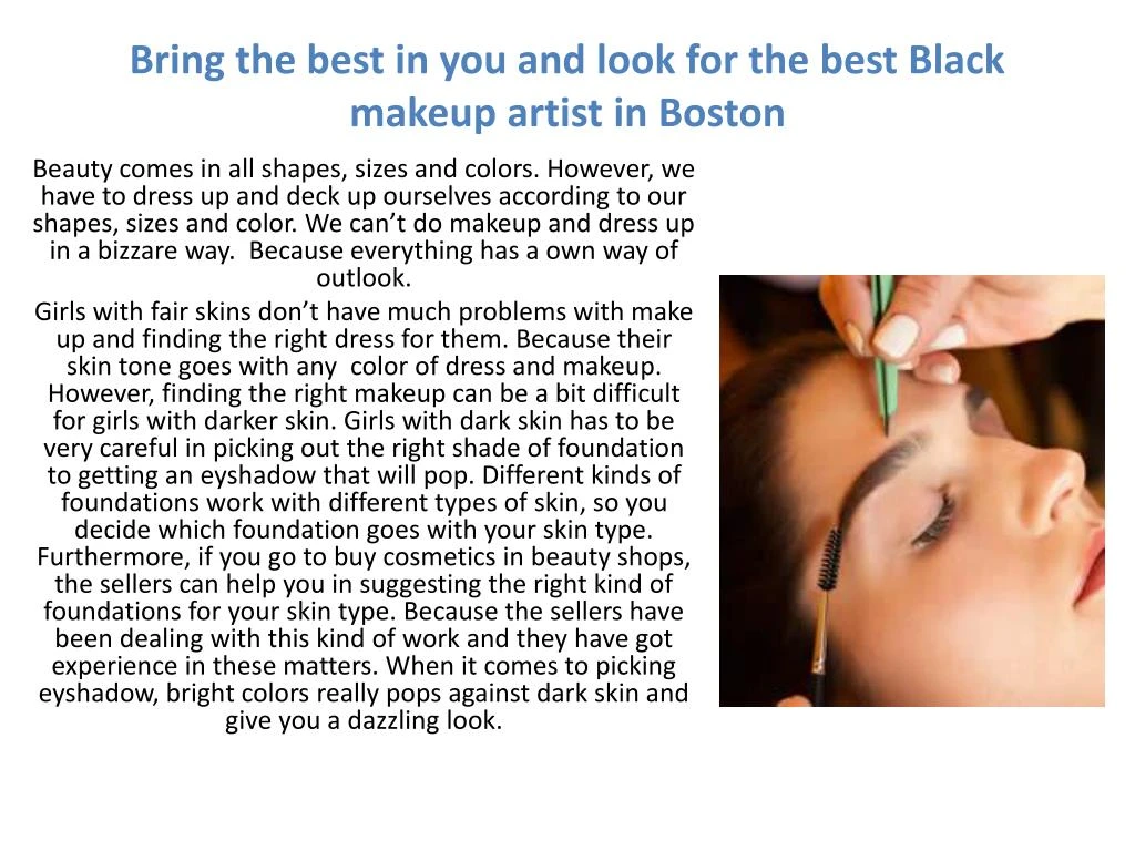 bring the best in you and look for the best black makeup artist in boston