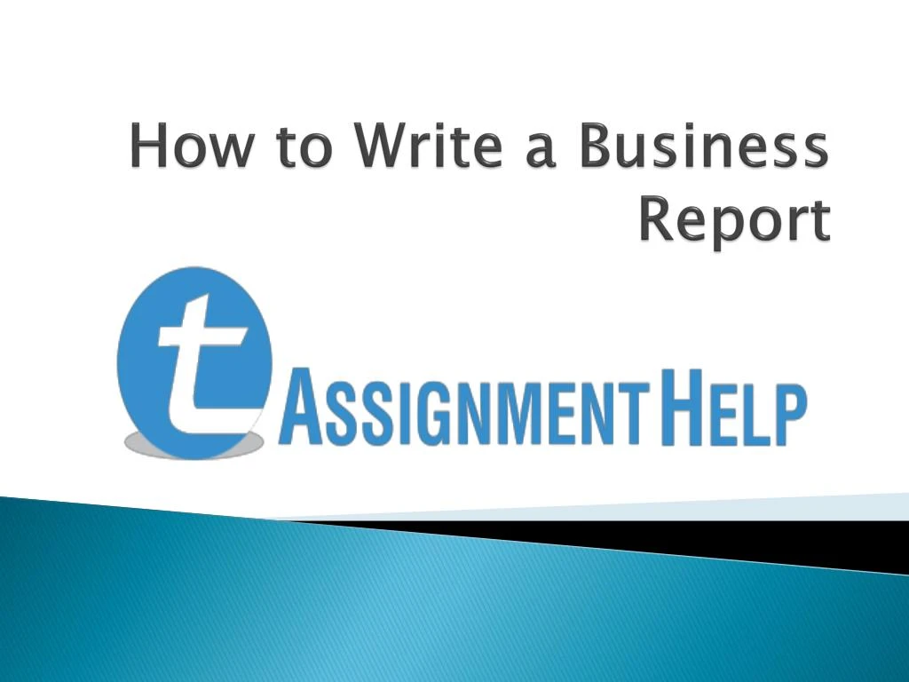 how to write a business report
