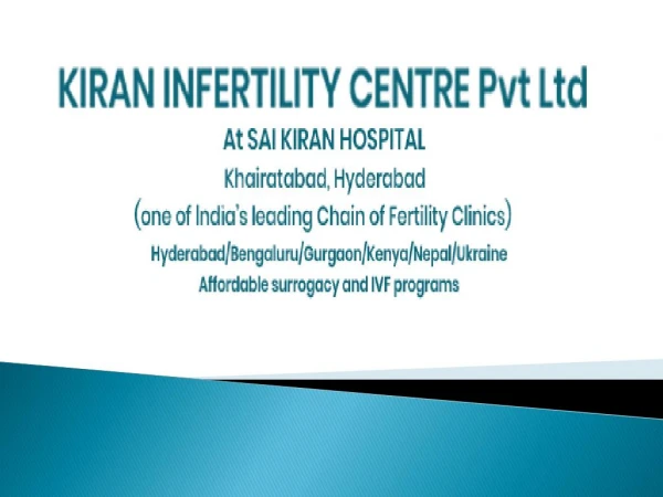 Kiran Infertility Center Hyderabad