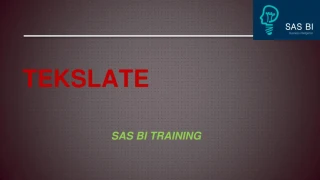 SAS BI Training Online With Live Projects - Free Demo - slide 1
