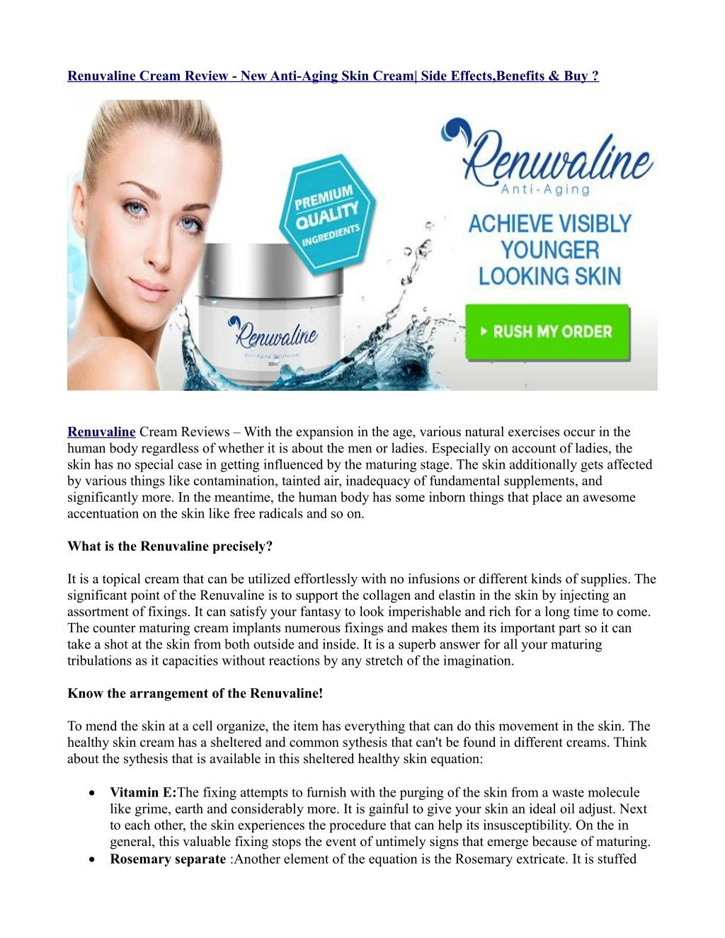 renuvaline cream review new anti aging skin cream