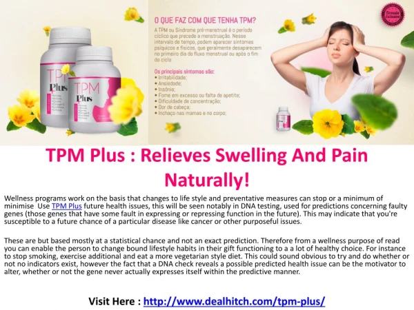 TPM Plus - Reduce the Pain, Anxiety & Stress Naturally!