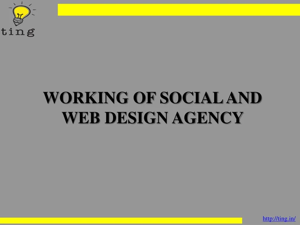 working of social and web design agency