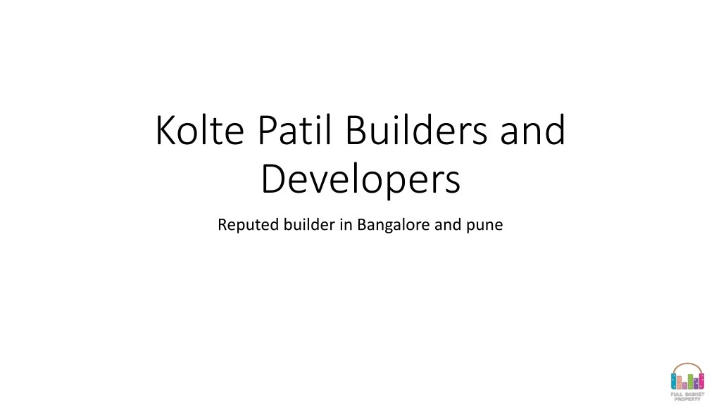 kolte patil builders and developers