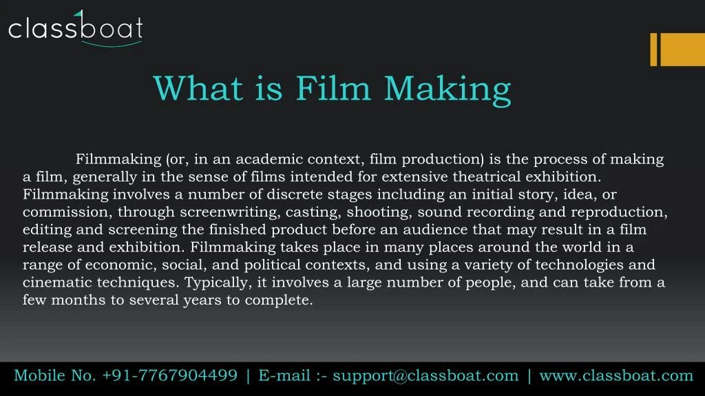 what is film making