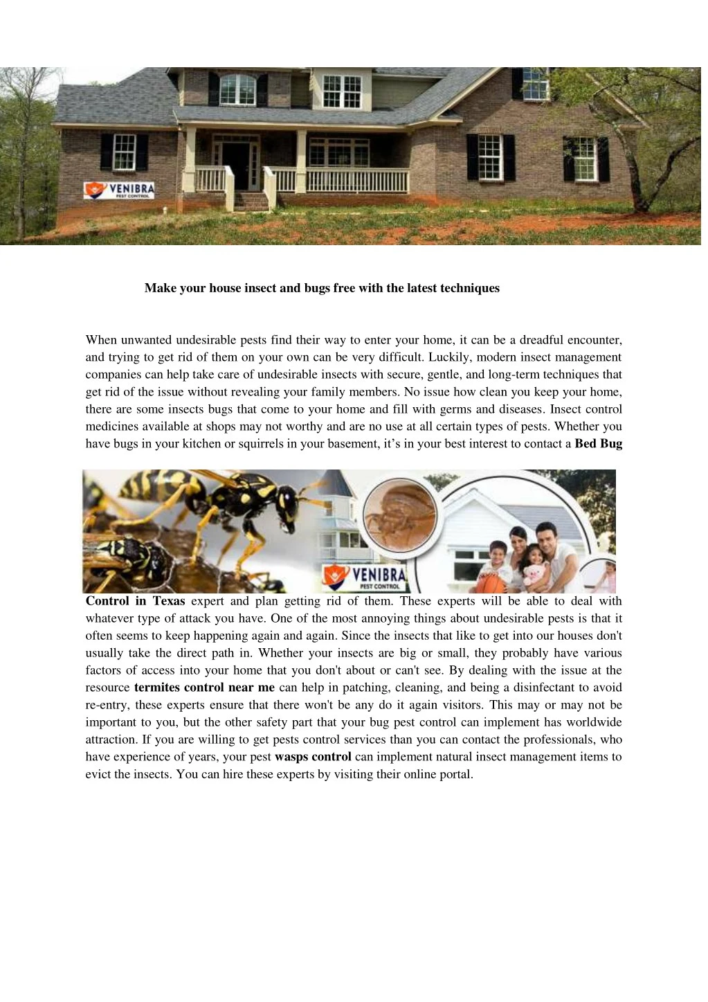 make your house insect and bugs free with