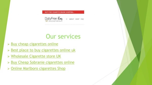 Buy Cheap Sobranie Cigarettes Online | Duty Free King