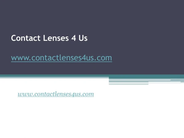 Contact Lenses 4 Us
