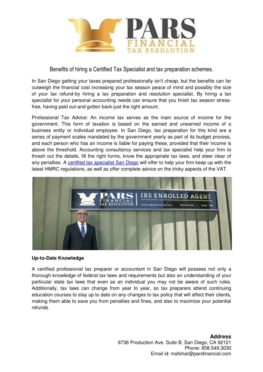 benefits of hiring a certified tax specialist