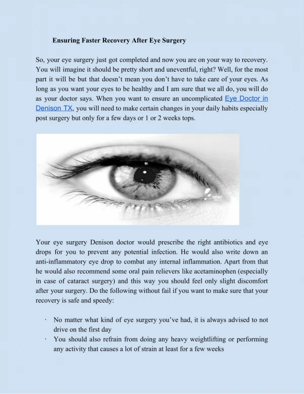 Eye Doctor Denison TX -Khetpal Vijay MD Ophthalmologist and Retina Specialist