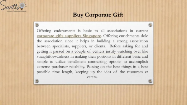 Give A New Height to Your Through Corporate Gift