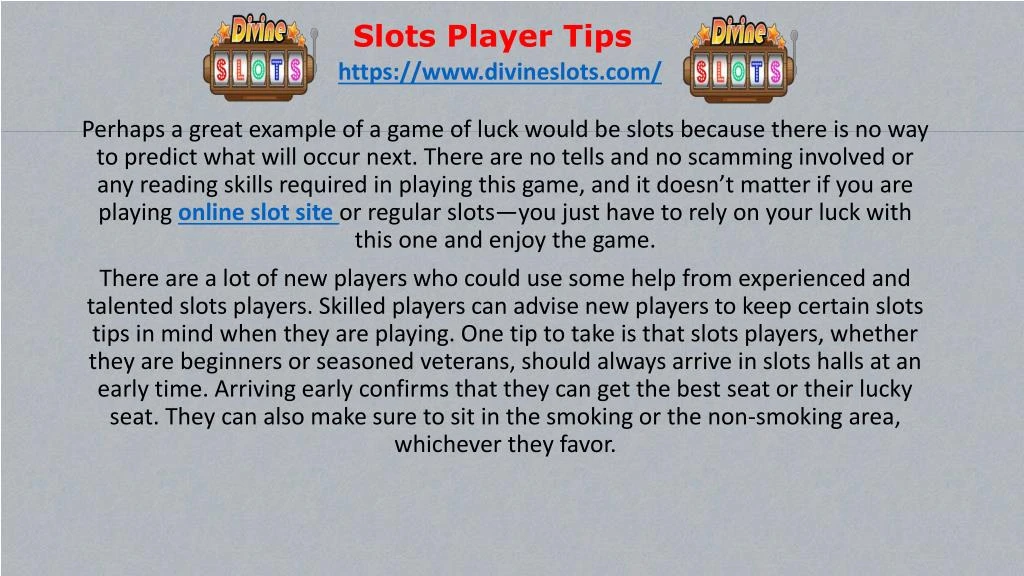 slots player tips