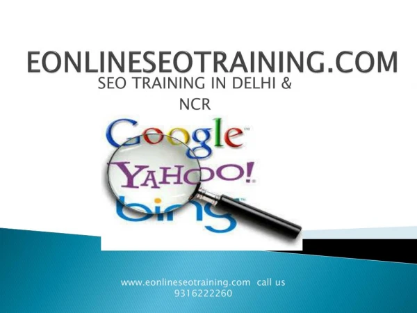 SEO Training In Delhi & NCR|Online SEO Training