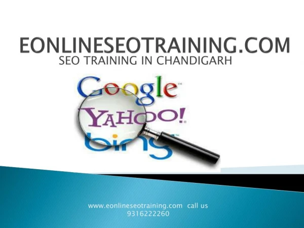 SEO Training In Chandigarh |Online SEO Training In Chandigarh
