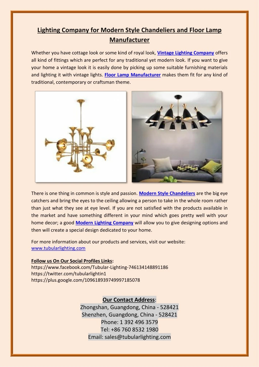 lighting company for modern style chandeliers
