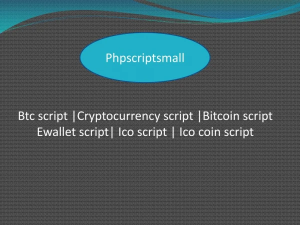 Bitcoin script | Ewallet script | Ico coin script