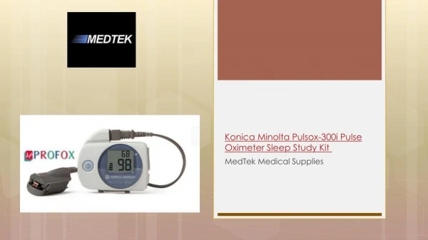 Konica Minolta Pulsox-300i Pulse Oximeter Sleep Study Kit