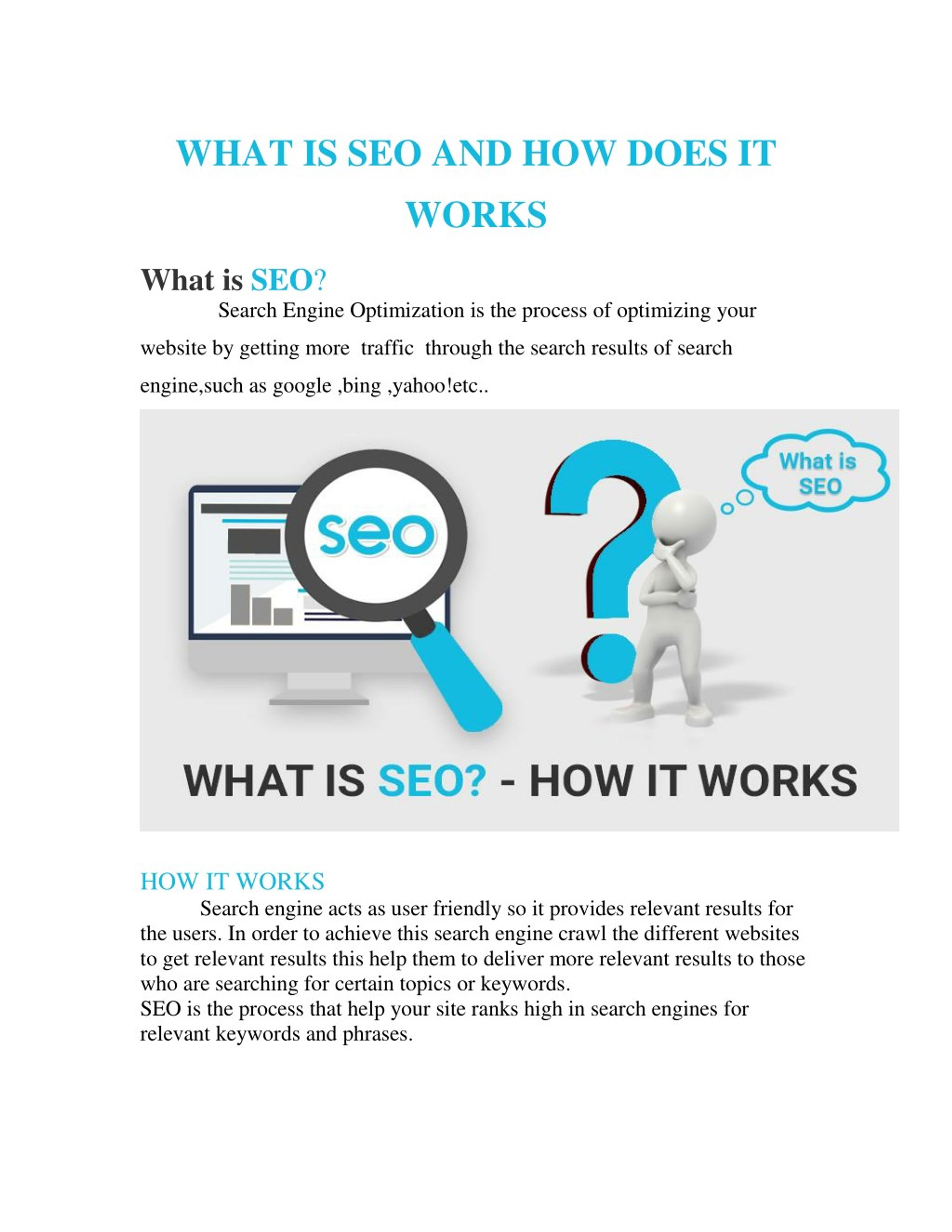 PPT - WHAT IS SEO AND HOW DOES IT WORKS PowerPoint Presentation, free ...