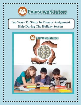 Top Ways To Study In Finance Assignment Help During The Holiday Season - slide 1