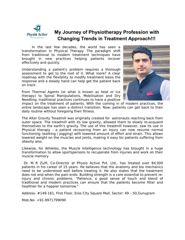 Physio Active India - Welcome To The Wellness Hub