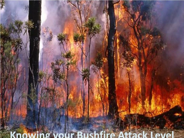 Knowing your Bushfire Attack Level