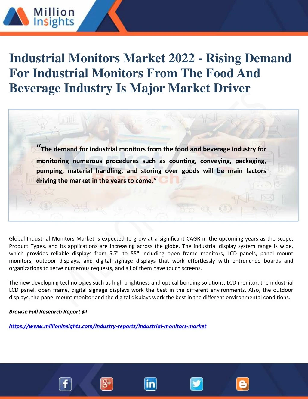 industrial monitors market 2022 rising demand