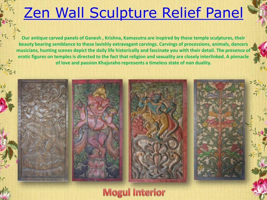 zen wall sculpture relief panel