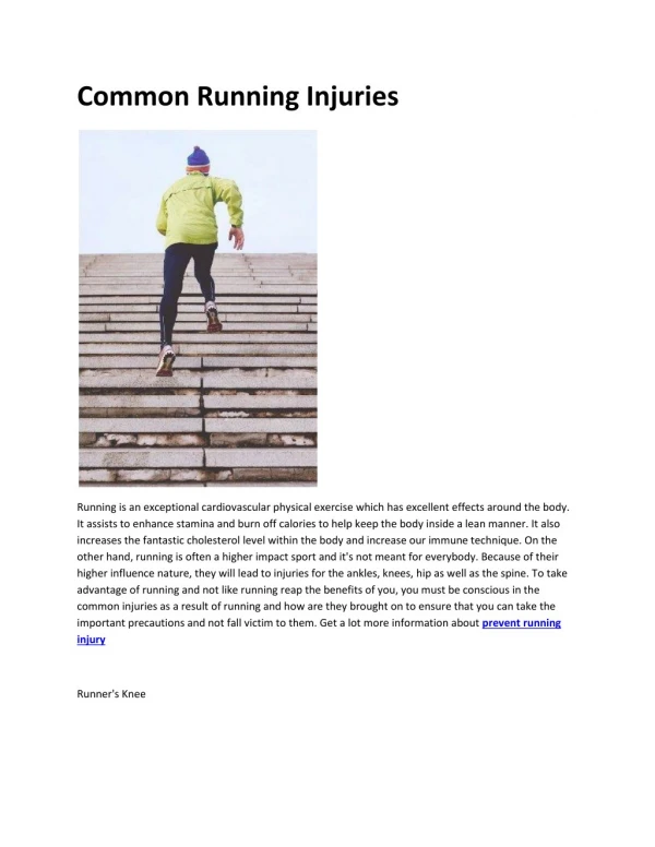 physical therapy running injuries