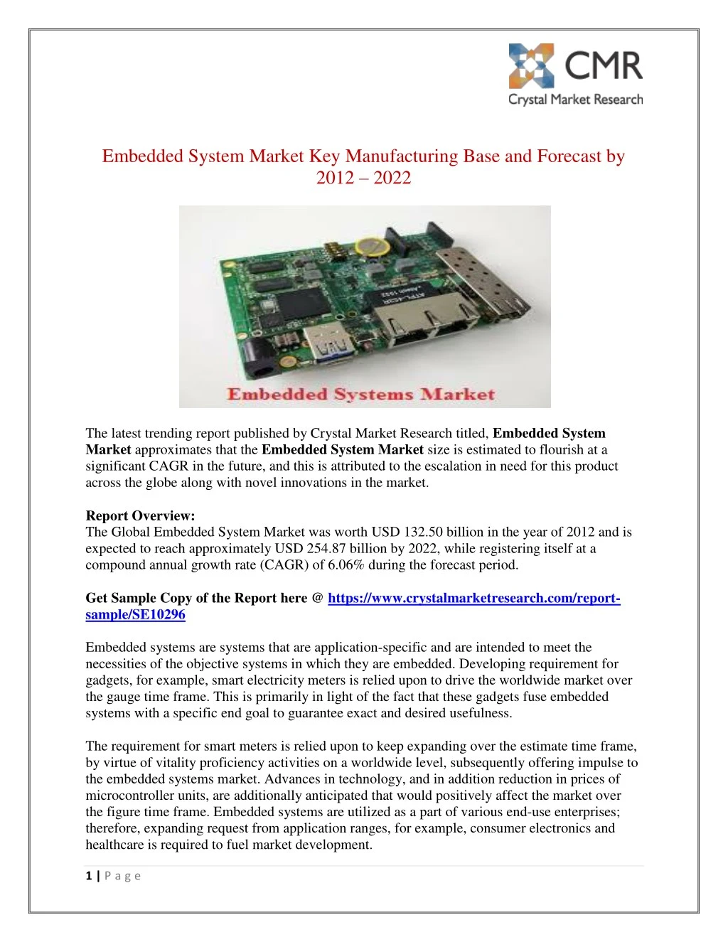 embedded system market key manufacturing base