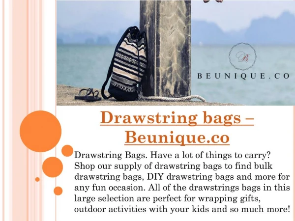 Drawstring bags – Beunique.co