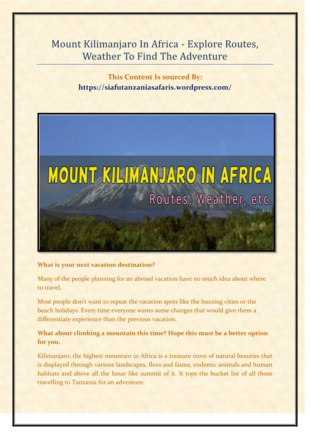 mount kilimanjaro in africa explore routes