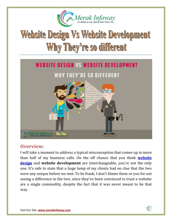 Website Design Vs Website Development Why Theyâ€™re so different