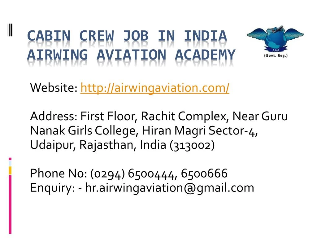 cabin crew job in india airwing aviation academy