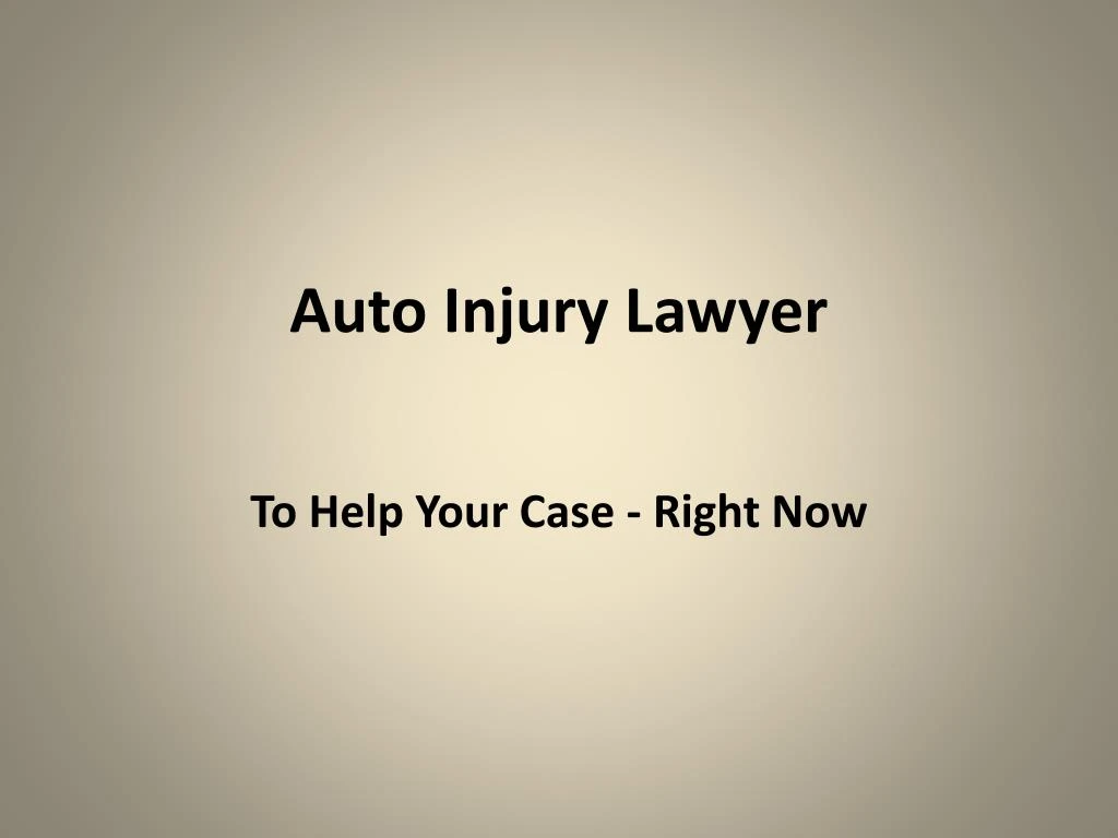 auto injury lawyer