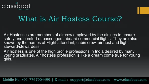 air hostess course in pune