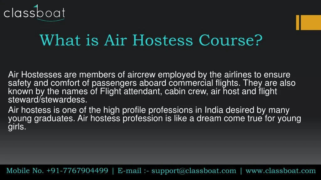 what is air hostess course