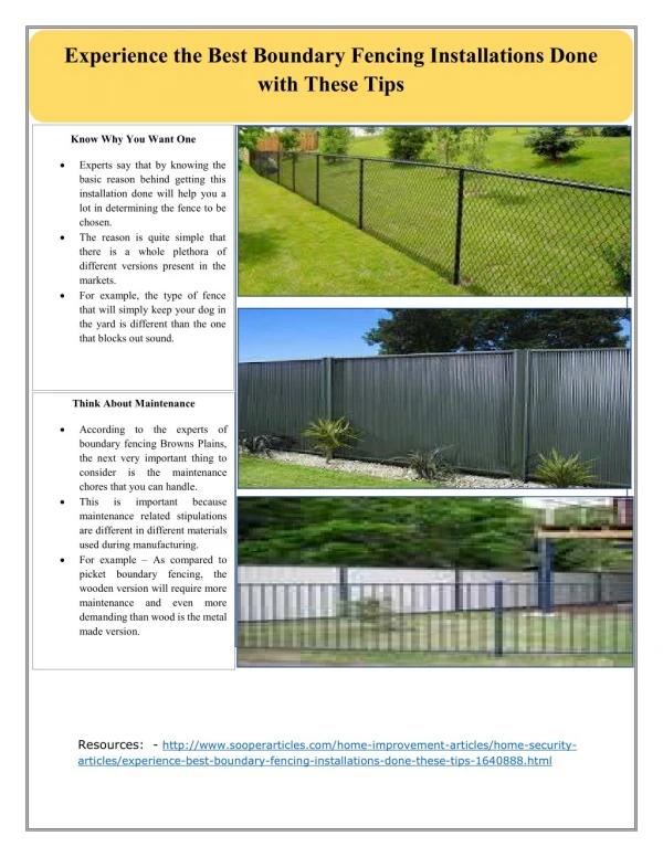 Experience the Best Boundary Fencing Installations Done with These Tips