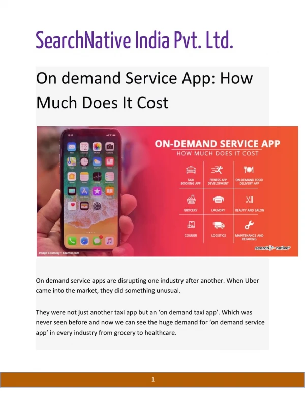 On demand Service App: How Much Does It Cost