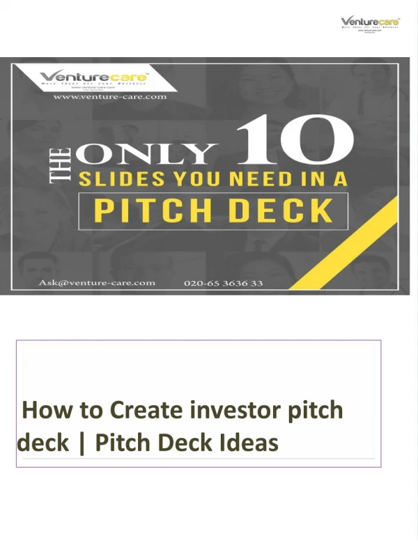 best startup pitch deck