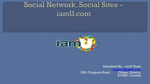 Social Network, Social Sites â€“ iamU.com