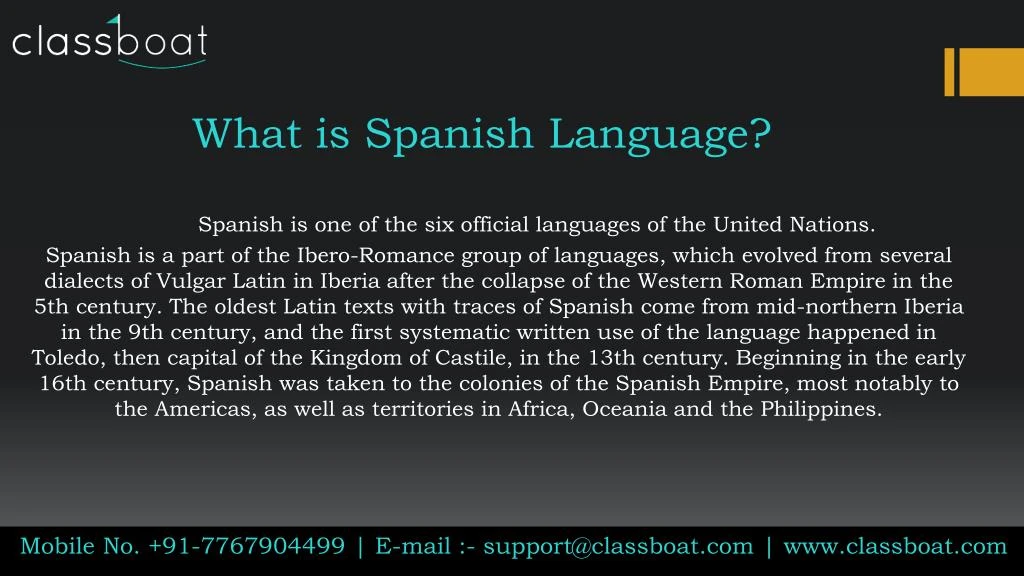 what is spanish language