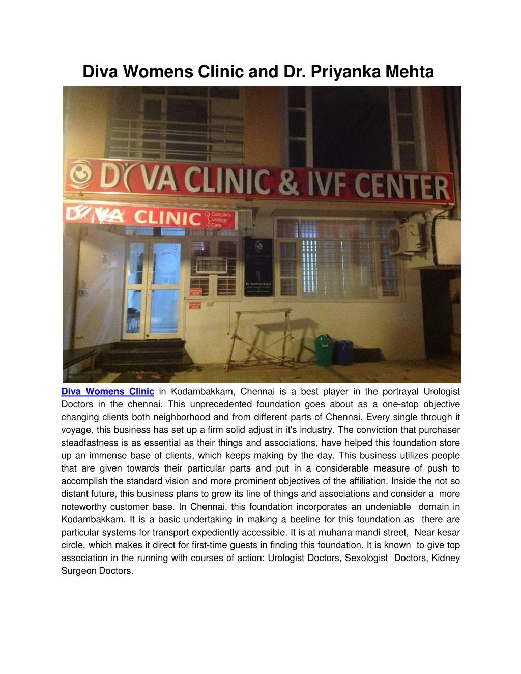 diva womens clinic and dr priyanka mehta