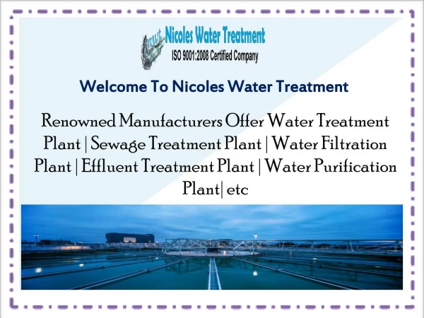 Effluent Treatment Plant In Delhi