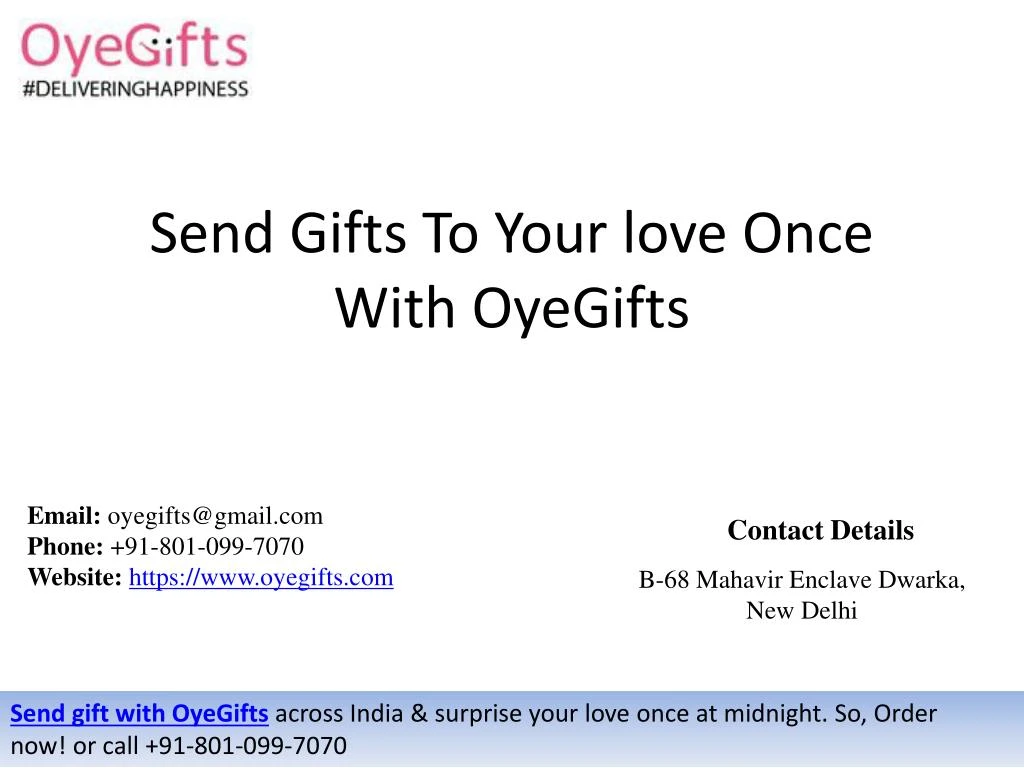 send gifts to your love once with oyegifts