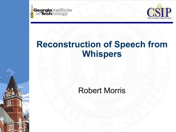 Reconstruction of Speech from Whispers