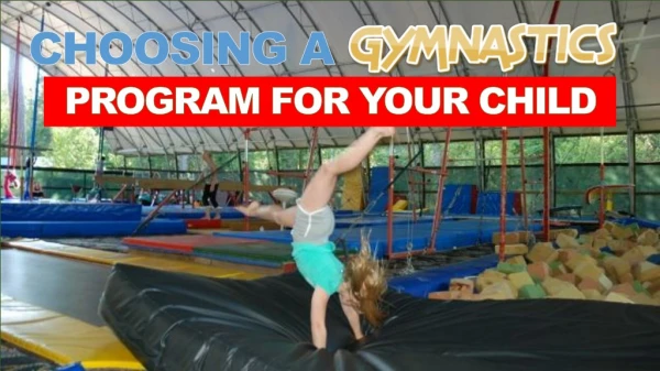 Choosing a Gymnastics Program for Your Child