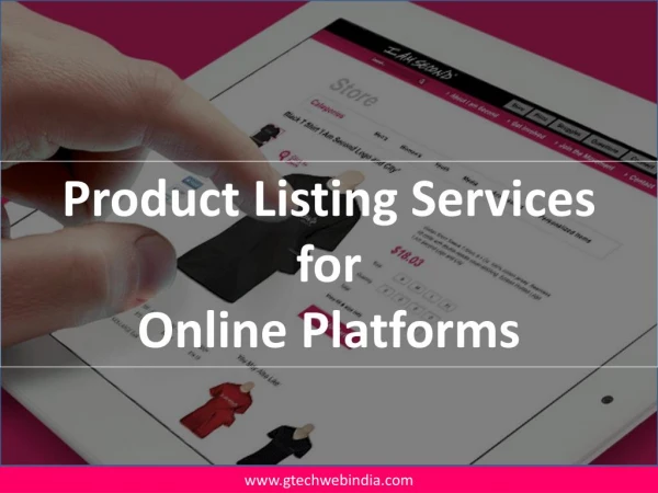 Affordable Product Listing Services by Gtechwebindia